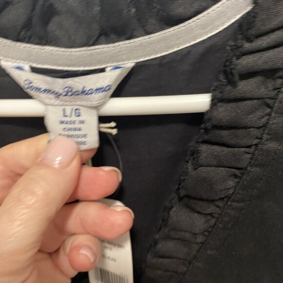 Tommy Bahama® Women's Sleeveless Two Palms Linen Double Ruffle Dress - Picture 3 of 5